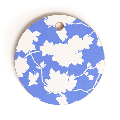 Jacqueline Maldonado Chinoserie Silhouette Blue Cutting Board Round