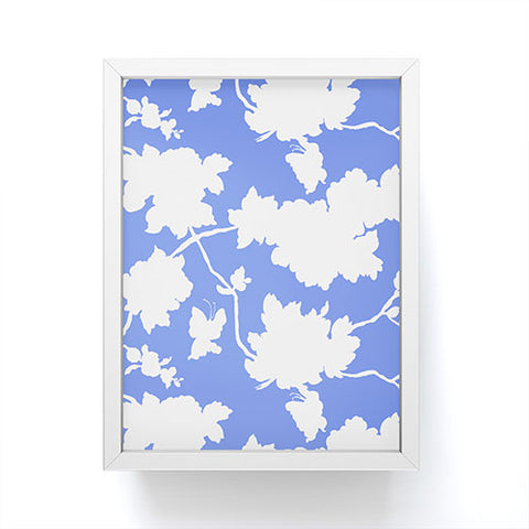 Jacqueline Maldonado Chinoserie Silhouette Blue Framed Mini Art Print