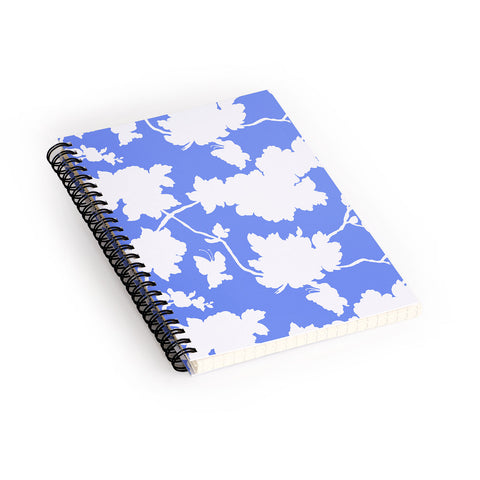 Jacqueline Maldonado Chinoserie Silhouette Blue Spiral Notebook