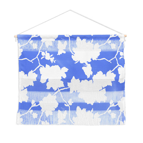 Jacqueline Maldonado Chinoserie Silhouette Blue Wall Hanging Landscape