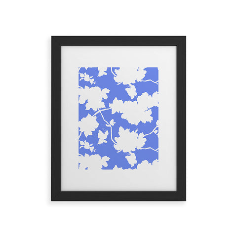 Jacqueline Maldonado Chinoserie Silhouette Blue Framed Art Print