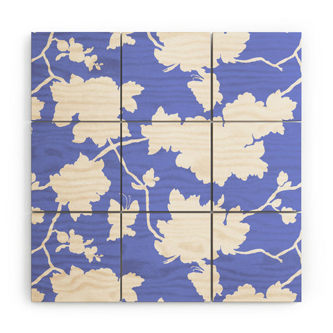 Jacqueline Maldonado Chinoserie Silhouette Blue Wood Wall Mural