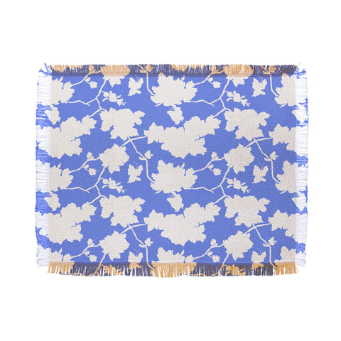 Jacqueline Maldonado Chinoserie Silhouette Blue Throw Blanket