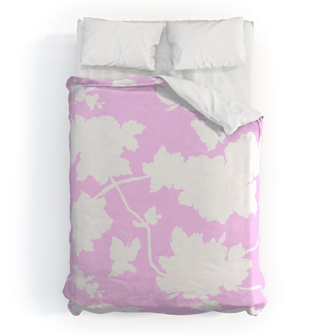 Jacqueline Maldonado Chinoserie Silhouette Blush Duvet Cover