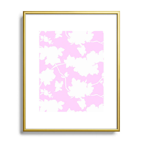 Jacqueline Maldonado Chinoserie Silhouette Blush Metal Framed Art Print