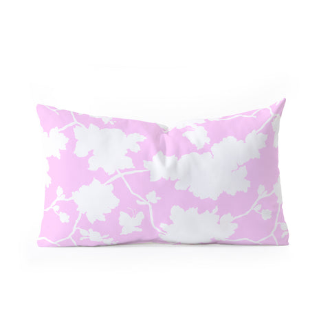 Jacqueline Maldonado Chinoserie Silhouette Blush Oblong Throw Pillow