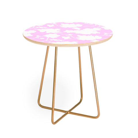 Jacqueline Maldonado Chinoserie Silhouette Blush Round Side Table