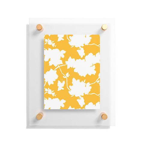 Jacqueline Maldonado Chinoserie Silhouette Yellow Floating Acrylic Print