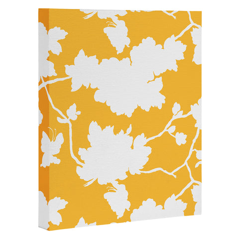 Jacqueline Maldonado Chinoserie Silhouette Yellow Art Canvas