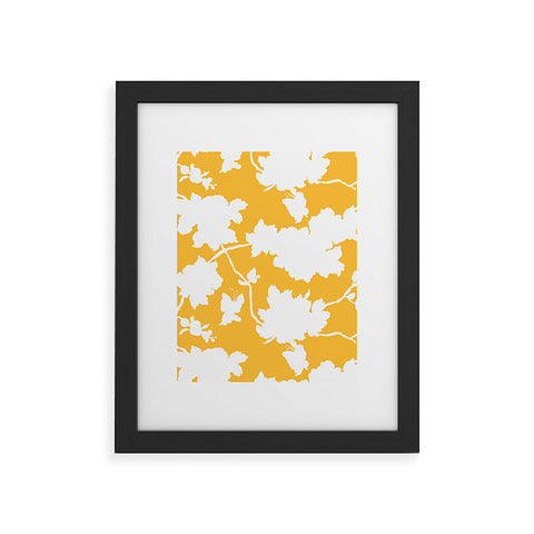 Jacqueline Maldonado Chinoserie Silhouette Yellow Framed Art Print