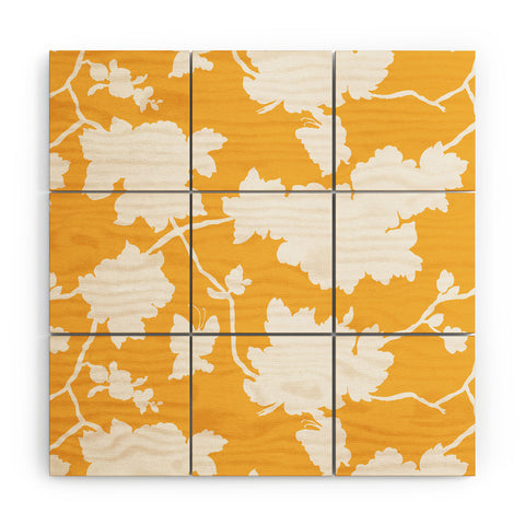 Jacqueline Maldonado Chinoserie Silhouette Yellow Wood Wall Mural