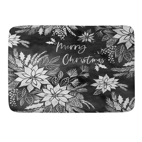 Jacqueline Maldonado Christmas Chalkboard Memory Foam Bath Mat
