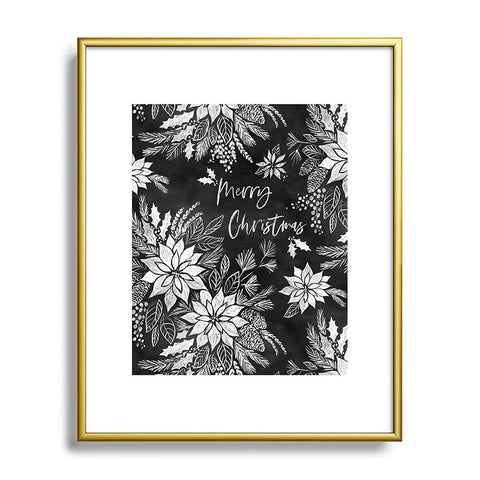 Jacqueline Maldonado Christmas Chalkboard Metal Framed Art Print