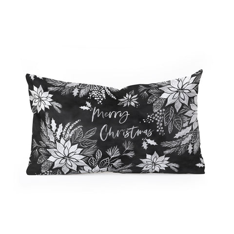 Jacqueline Maldonado Christmas Chalkboard Oblong Throw Pillow