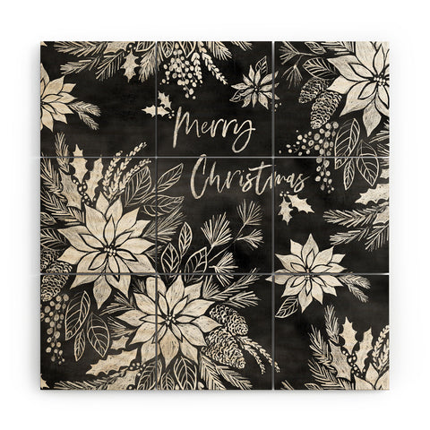 Jacqueline Maldonado Christmas Chalkboard Wood Wall Mural