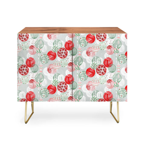 Jacqueline Maldonado Christmas Dove Ornaments Credenza