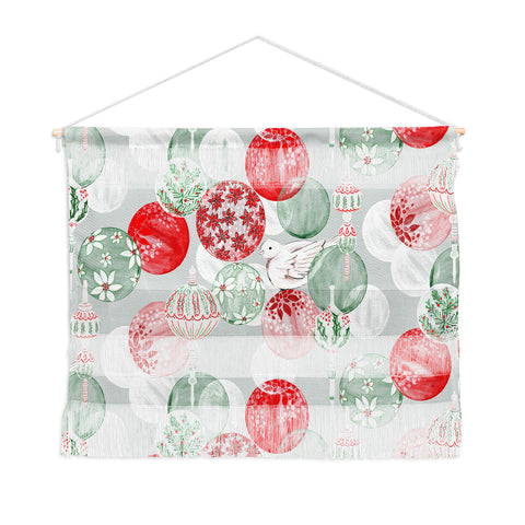 Jacqueline Maldonado Christmas Dove Ornaments Wall Hanging Landscape