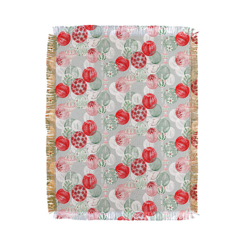 Jacqueline Maldonado Christmas Dove Ornaments Throw Blanket