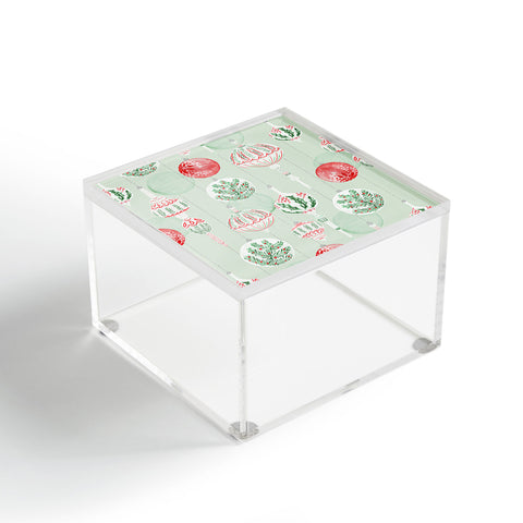 Jacqueline Maldonado Christmas Ornaments Green Acrylic Box