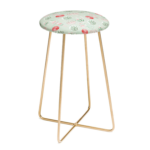 Jacqueline Maldonado Christmas Ornaments Green Counter Stool