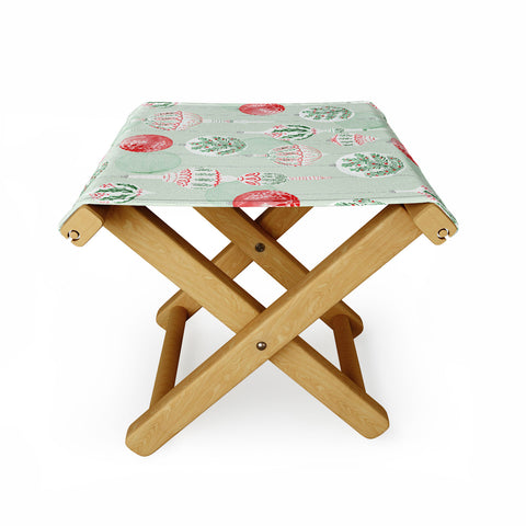 Jacqueline Maldonado Christmas Ornaments Green Folding Stool