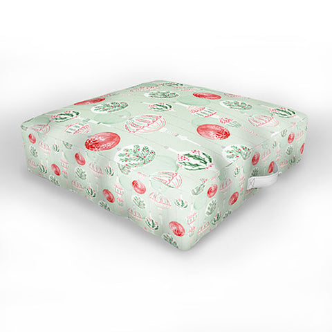 Jacqueline Maldonado Christmas Ornaments Green Outdoor Floor Cushion