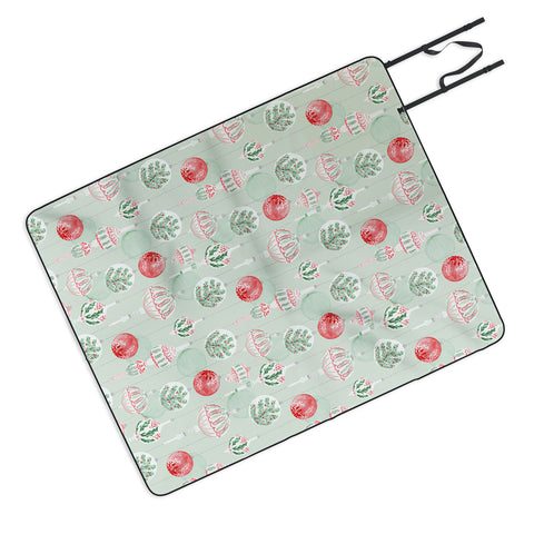 Jacqueline Maldonado Christmas Ornaments Green Picnic Blanket
