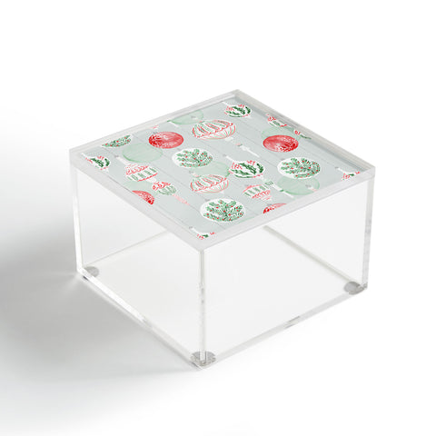 Jacqueline Maldonado Christmas Ornaments Grey Acrylic Box