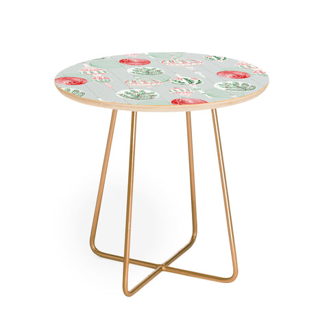 Jacqueline Maldonado Christmas Ornaments Grey Round Side Table