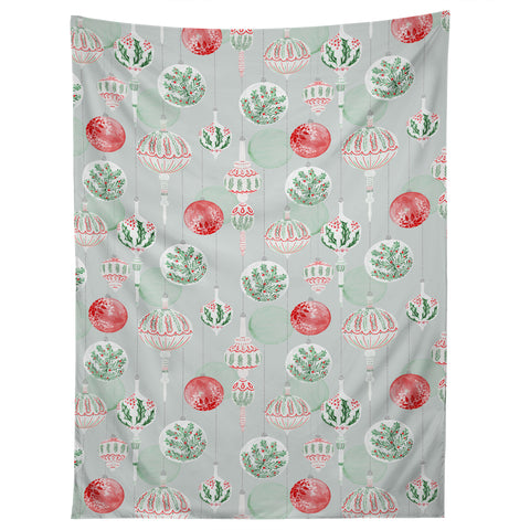 Jacqueline Maldonado Christmas Ornaments Grey Tapestry