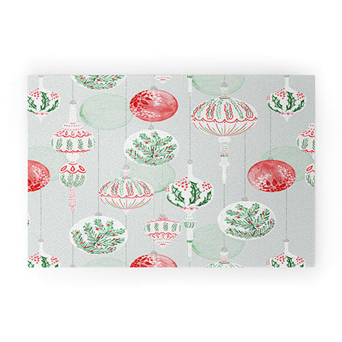 Jacqueline Maldonado Christmas Ornaments Grey Welcome Mat