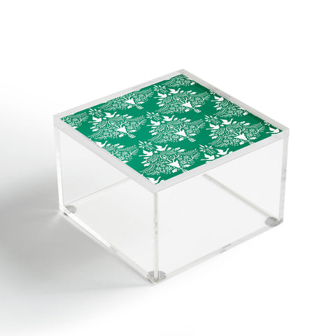 Jacqueline Maldonado Christmas Paper Cutting Green Acrylic Box