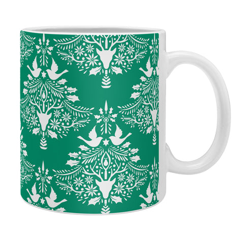 Jacqueline Maldonado Christmas Paper Cutting Green Coffee Mug