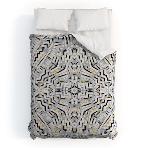 Jacqueline Maldonado Clandestine Black White Gold Comforter