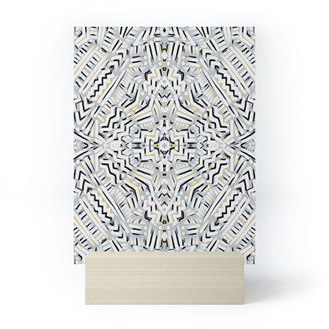 Jacqueline Maldonado Clandestine Black White Gold Mini Art Print