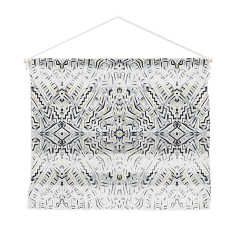 Jacqueline Maldonado Clandestine Black White Gold Wall Hanging Landscape