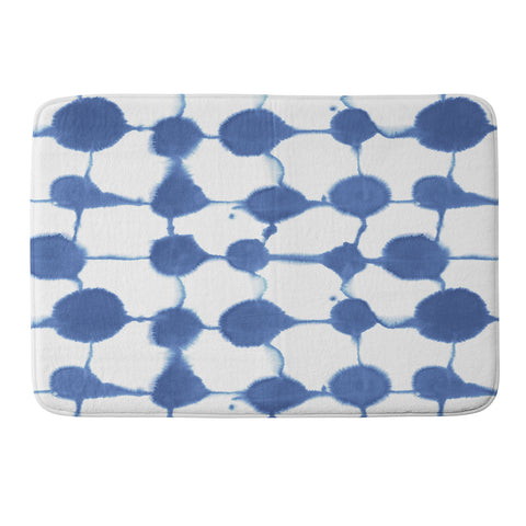 Jacqueline Maldonado Connect Dots Blue Memory Foam Bath Mat