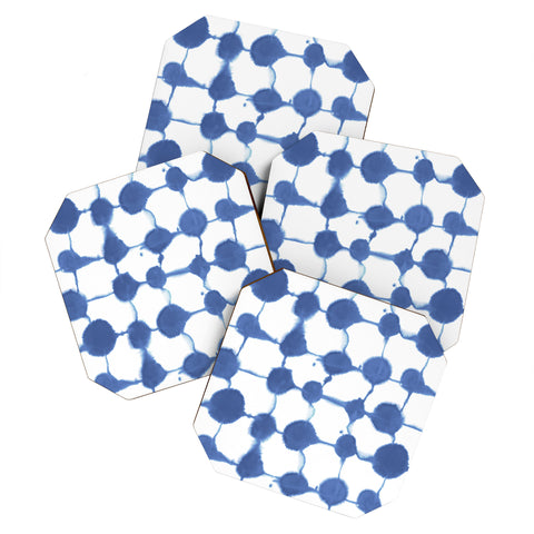 Jacqueline Maldonado Connect Dots Blue Coaster Set