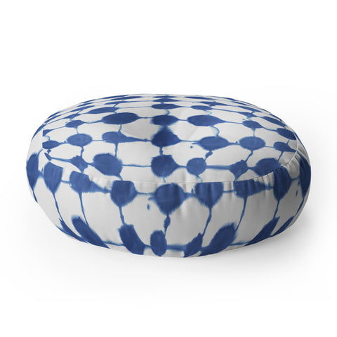 Jacqueline Maldonado Connect Dots Blue Floor Pillow Round
