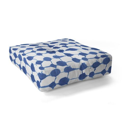 Jacqueline Maldonado Connect Dots Blue Floor Pillow Square