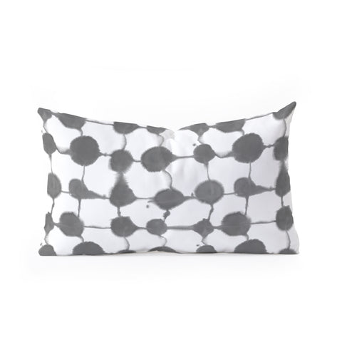 Jacqueline Maldonado Connect Dots Gray Oblong Throw Pillow