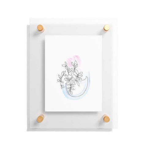 Jacqueline Maldonado Contour Line Botanical 1 Floating Acrylic Print