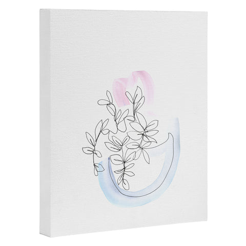 Jacqueline Maldonado Contour Line Botanical 1 Art Canvas