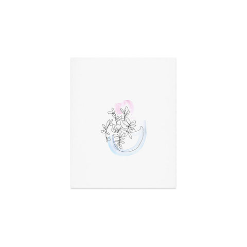 Jacqueline Maldonado Contour Line Botanical 1 Art Print