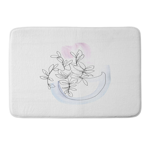 Jacqueline Maldonado Contour Line Botanical 1 Memory Foam Bath Mat