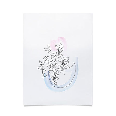 Jacqueline Maldonado Contour Line Botanical 1 Poster