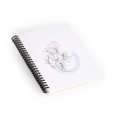 Jacqueline Maldonado Contour Line Botanical 1 Spiral Notebook