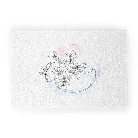 Jacqueline Maldonado Contour Line Botanical 1 Welcome Mat