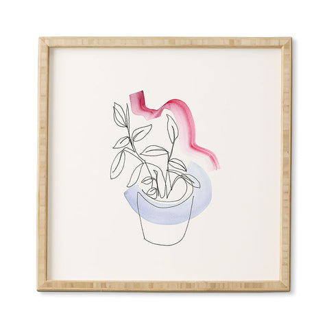 Jacqueline Maldonado Contour Line Botanical 2 Framed Wall Art