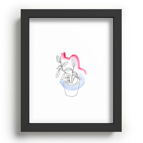 Jacqueline Maldonado Contour Line Botanical 2 Recessed Framing Rectangle